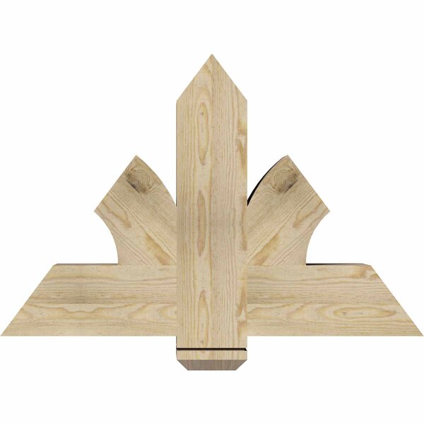 Ekena Millwork Redmond Rough Sawn Timber Gable Bracket, Douglas Fir, 36"W x 24"H x 6"D x 6"F, 16/12 Pitch GBW036X24X0606RED00RDF - main